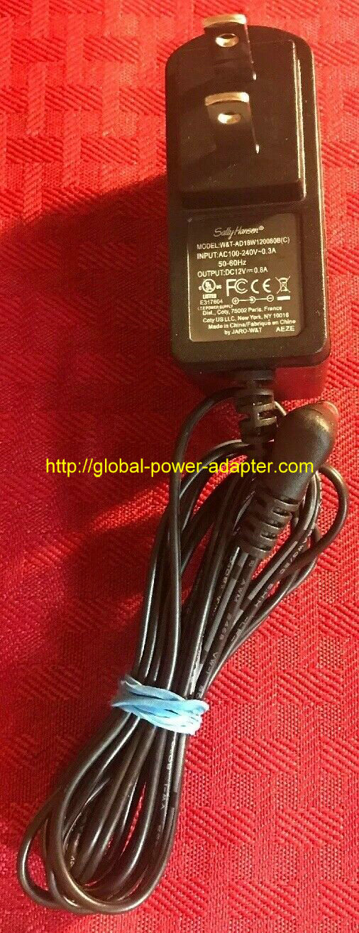 *Brand NEW* Sally Hansen W&T-AD18W120080B 12V 0.8A AC Adapter Power Supply - Click Image to Close